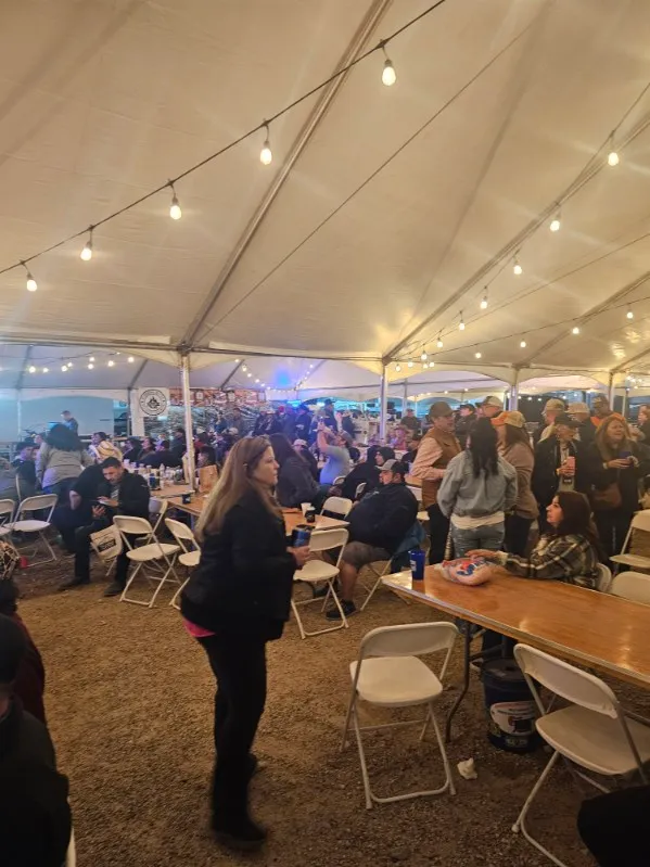 Guests gathered under the event tent during the 2025 season.