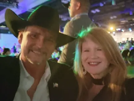 Carl and Margi at the event tent.